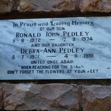 PEDLEY Ronald John 1972-1974 :: PEDLEY Debra-Ann 1970-1988