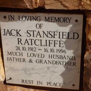RATCLIFFE Jack Stansfield 1912-1996