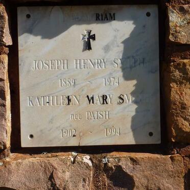 SMITH Joseph Henry 1887-1974 &amp; Kathleen Mary PAISH 1902-1994