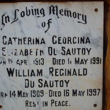 SAUTOY William Reginald, du 1909-1997 &amp; Catherina Georgina Elizabeth 1913-1991