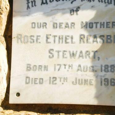STEWART Rose Ethel Reasbeck 1883-1968