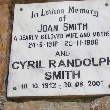 SMITH Cyril Randolph 1912-2003 &amp; Joan 1912-1986