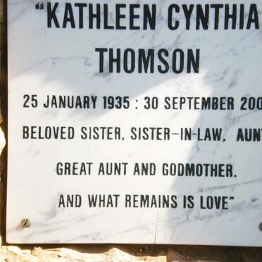 THOMSON Kathleen Cynthia 1935-2004