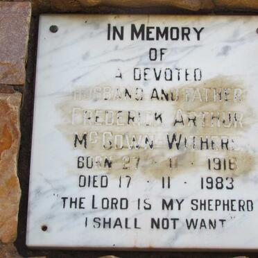 WITHERS Frederick Arthur McGowan 1918-1983