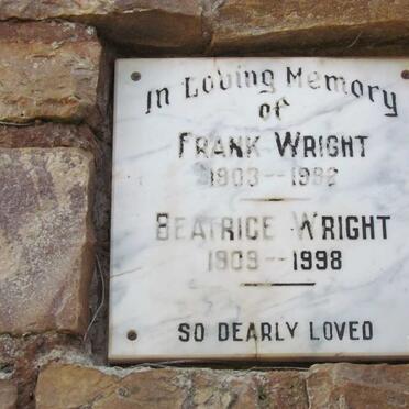 WRIGHT Frank 1903-1982 &amp; Beatrice 1909-1998