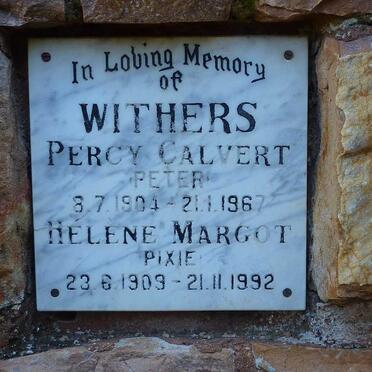WITHERS Percy Calvert 1904-1967 &amp; Helene Margot 1909-1992