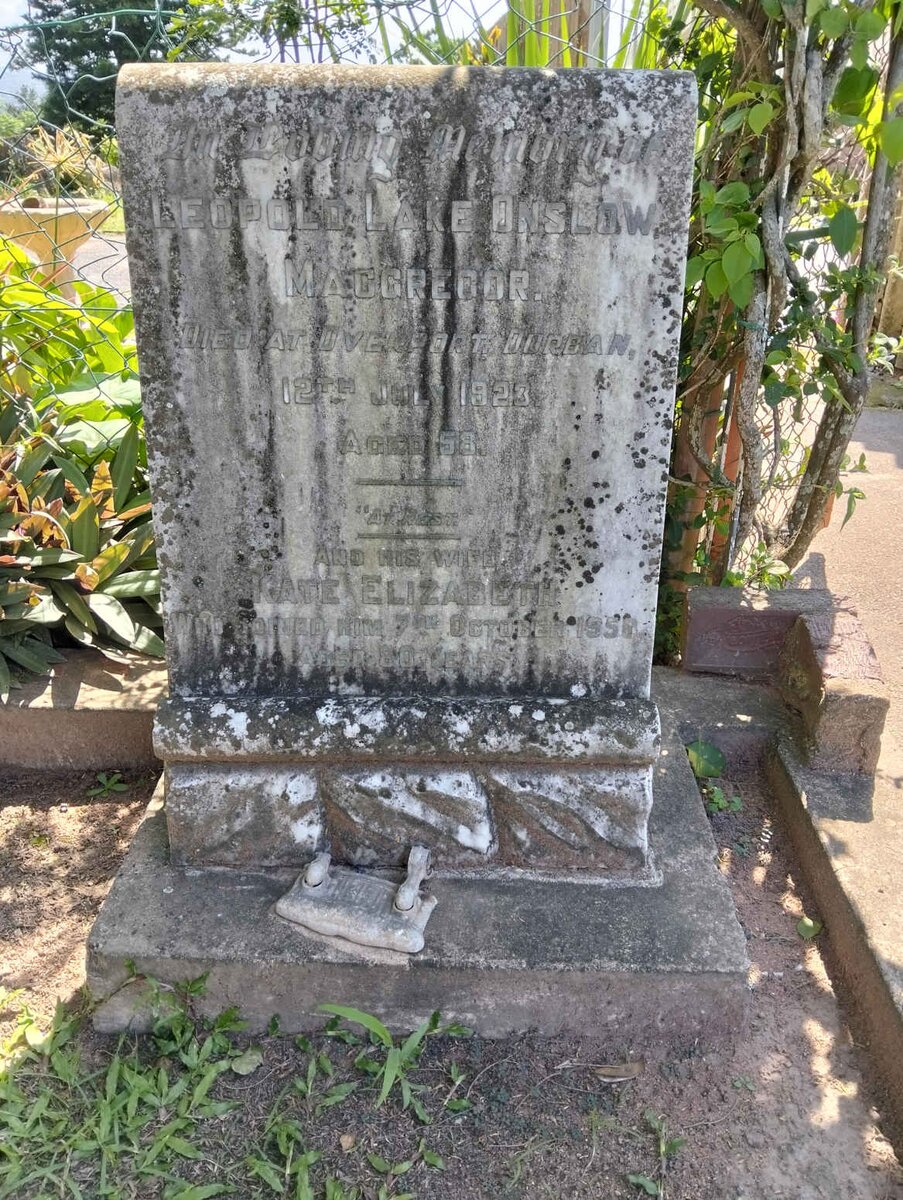 MACGREGOR Leopold Lake Onslow -1923 & Kate Elizabeth -1950