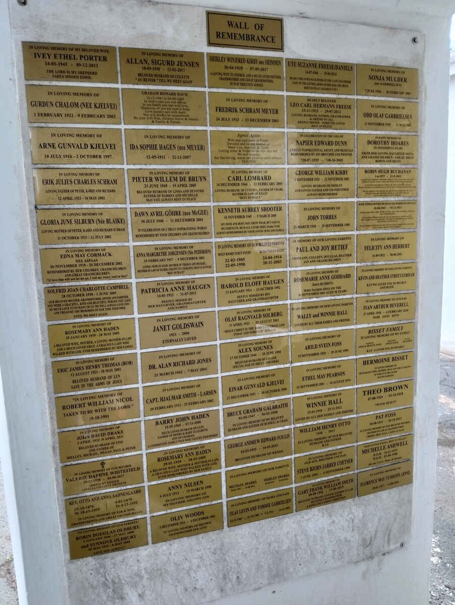 5. Wall of Remembrance - see names