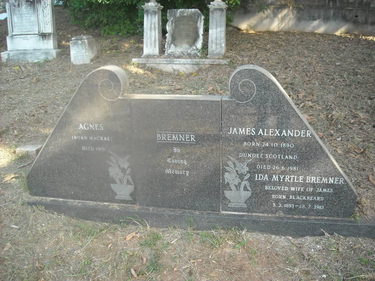 BREMNER Agnes nee McCRAE -1915 :: James Alexander 1890-1981 &amp; Ida Myrtle BLACKBEARD 1893-1983