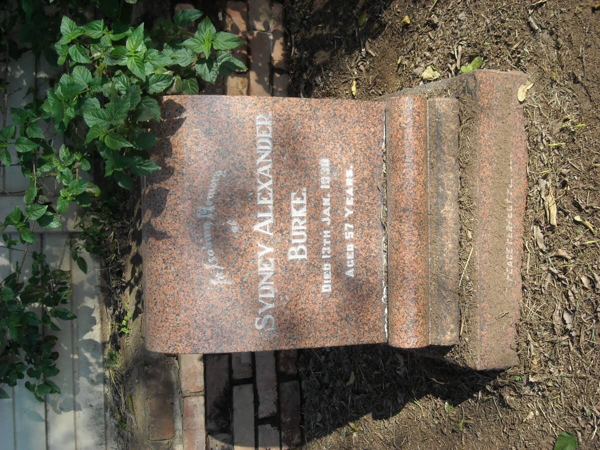 BURKE Sydney Alexander -1938