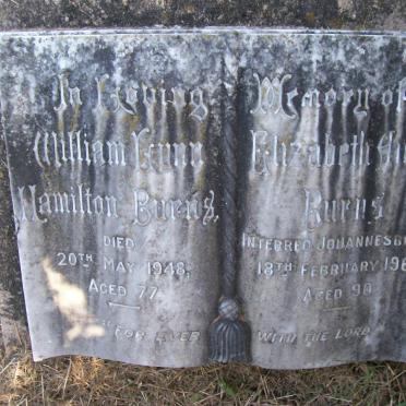 BURNS William Lynn Hamilton -1948 &amp; Elizabeth Anne -1961 :: BURNS Infant