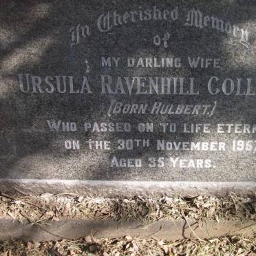 COLLIOUD Ursula Ravenhill nee HULBERT -1957