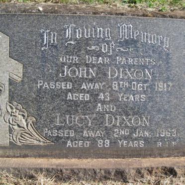 DIXON John -1917 &amp; Lucy -1963