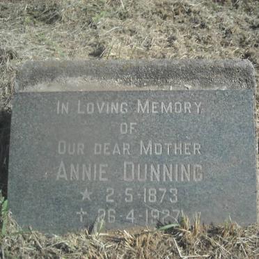 DUNNING Annie 1873-1927