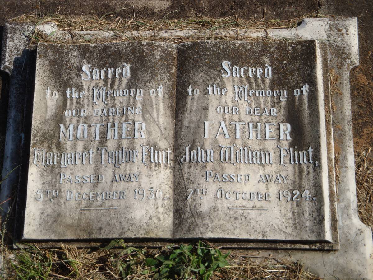 FLINT John William -1924 &amp; Margaret Taylor -1930
