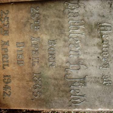 FIELD Kathleen H. 1865-1942