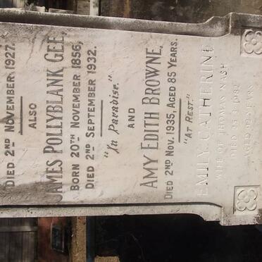 GEE Thomas Nash 1858-1927 &amp; Emily Catherine -19?2 :: GEE James Pollyblank 1856-1932