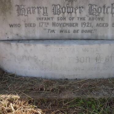 HOTCHIN George Bower -1947 &amp; Agnes Anderson -1994 :: HOTCHIN Harry Bower -1921