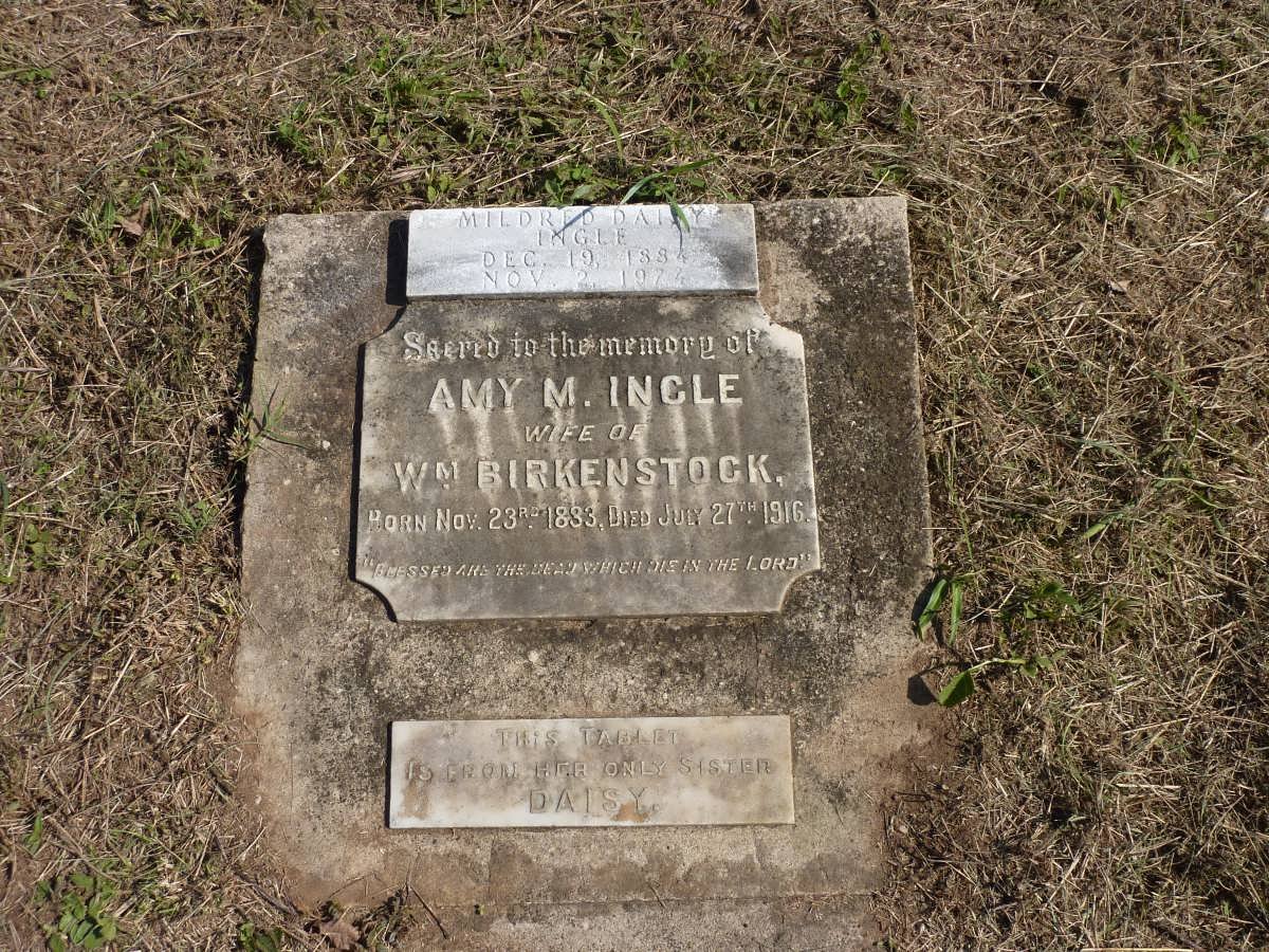 INGLE Mildred Daisy 1888-1926 :: BIRKENSTOCK Amy M. nee INGLE 1883-1916