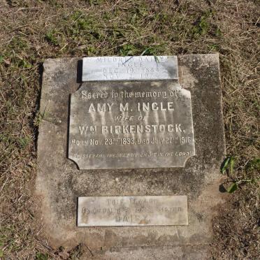 INGLE Mildred Daisy 1888-1926 :: BIRKENSTOCK Amy M. nee INGLE 1883-1916