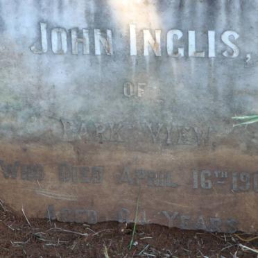 INGLIS John -1905 &amp; Martha Ellen -1913 