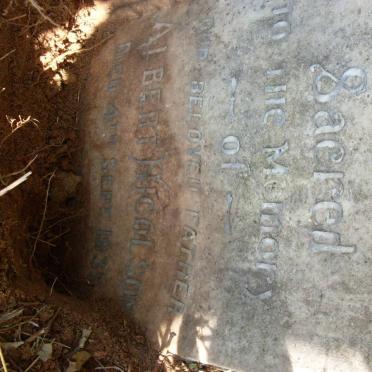 NICOLSON Albert -1935 &amp; Sarah Frances -1935