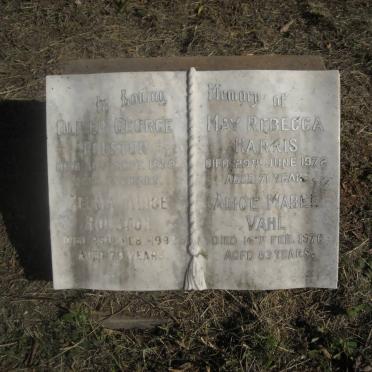 ROLSTON Oliver George -1959 &amp; Alma Alice -1992 :: VAHL Alice Mabel -1976 :: HARRIS May Rebecca -1972 