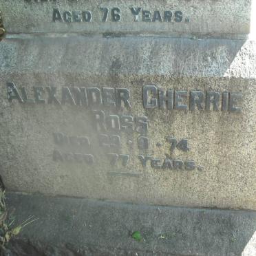 ROSS Alexander Cherrie -1974 :: ROSS Annie -1938 :: ROSS Helena Sarah nee LEE -1918 :: ROSS Archibald -1973