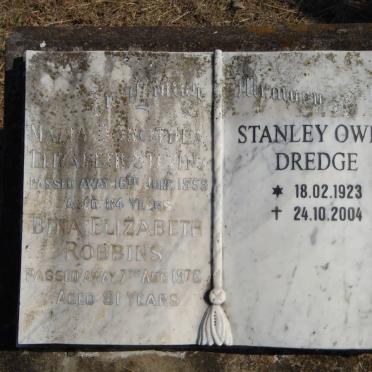 STEVENS Maria Dorothea Elizabeth -1955 :: ROBBINS Dina Elizabeth -1978 :: DREDGE Stanley Owen 1923-2004