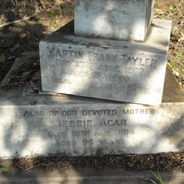 TAYLER Martin Frank -1967 :: AGAR Jessie -1964