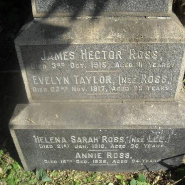 TAYLOR Evelyn nee ROSS -1917 :: ROSS James Hector -1915
