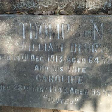 THOMPSON William Henry -1913 &amp; Caroline -1943