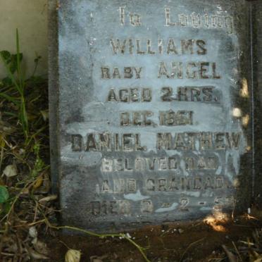 WILLIAMS Daniel Mathew -1953 &amp; Susan McCAIN previously WILLIAMS -1976 :: ? -1951