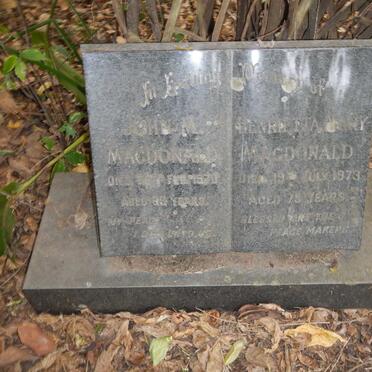 MacDONALD John M. -1970 &amp; Henrietta Mary -1973