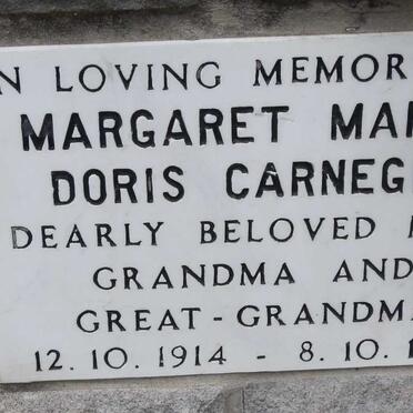 CARNEGIE Margaret Marie Doris 1914-1997