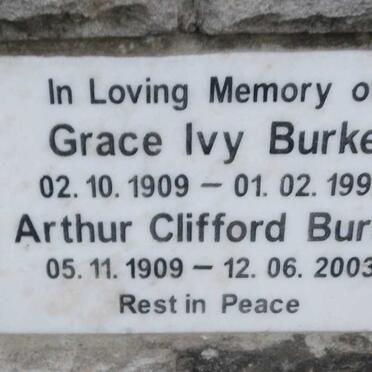 BURKE Arthur Clifford 1909-2003 &amp; Grace Ivy 1909-1992