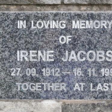JACOBS Irene 1912-1999