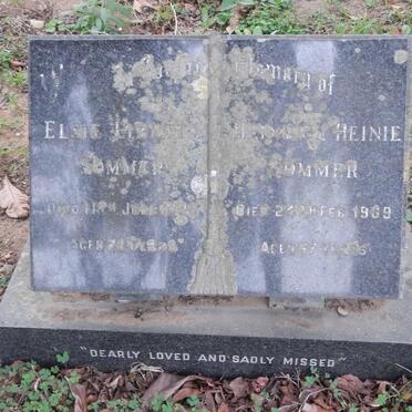SOMMER Heinrich -1969 :: SOMMER Elsie Lizetta nee SCHWEGMANN -1938