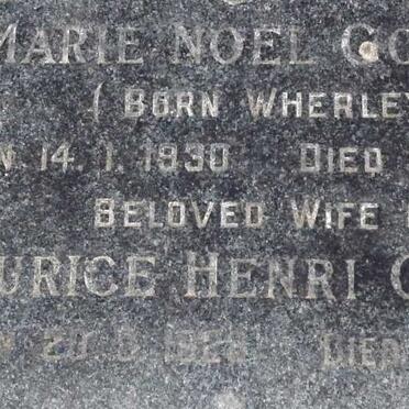 GOUDRE Maurice Henri 1928-1986 &amp; Marie Noel WHERLEY 1930-1985