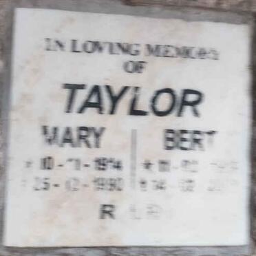 TAYLOR Bert & Mary 