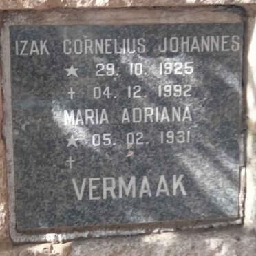 VERMAAK Izak Cornelius Johannes 1925-1992 & Maria Adriana 1931-