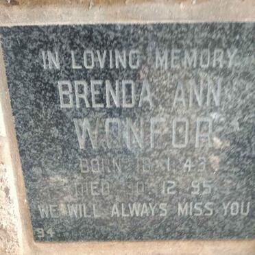 WONFOR Brenda Ann 1943-1995