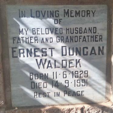 WALDEK Ernest Duncan 1929-1991