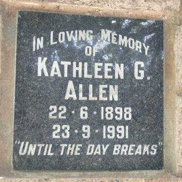 ALLEN Kathleen G. 1898-1991