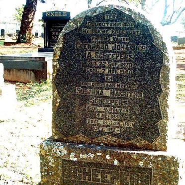 SCHEEPERS Coenraad Johannes A. 1870-1940 &amp; Susanna M. VAN ROOYEN 1881-1961