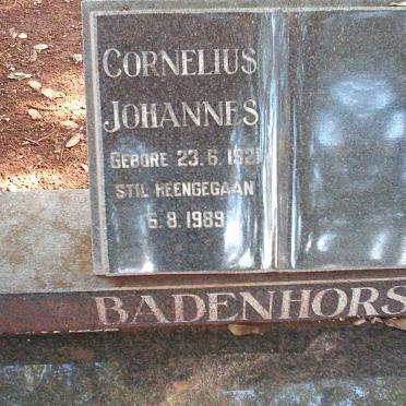 BADENHORST Cornelius Johannes 1921-1989