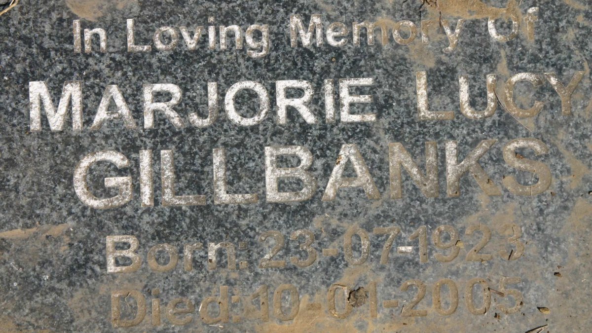 GILLBANKS Marjorie Lucy nee CROUCH 1923-2005