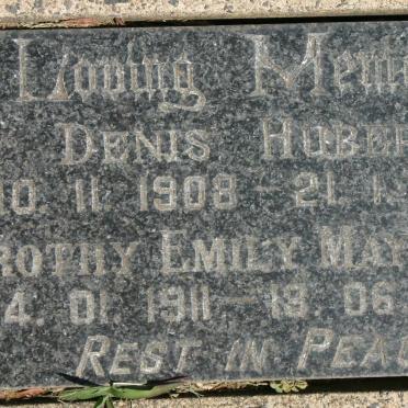 HUBER Denis 1908-1979 &amp; Dorothy Emily May MITCHELL 1911-1992
