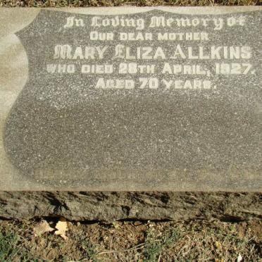 ALLKINS Mary Eliza -1927