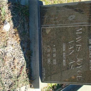 AS Mavis Joyce, van nee BARTMAN 1932-1987